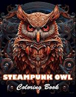 Steampunk Owl Coloring Book