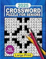 2025 Crossword Puzzle Books For Seniors Large Print With Solutions