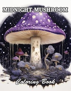 Midnight Mushroom Coloring Book For Adults