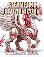 Steampunk Baby Unicorn Coloring Book for Adults