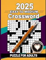 2025 Easy to Medium Crossword Puzzle Book For Adults