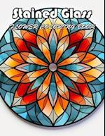 Stained Glass Flower Coloring Book