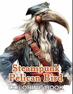 Steampunk Pelican Bird Coloring Book