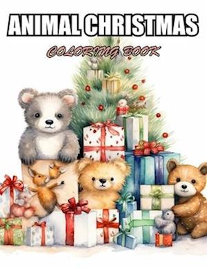 Animal Christmas Coloring Book