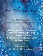 Five Christmas Songs - two Bassoons with Piano accompaniment
