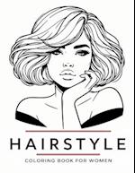 Hairstyle Coloring Book for Women