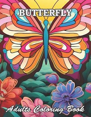 Butterfly Adults Coloring Book