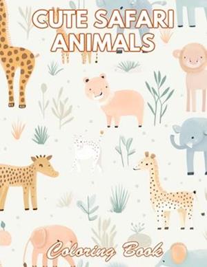 Cute Safari Animals Coloring Book