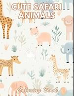 Cute Safari Animals Coloring Book