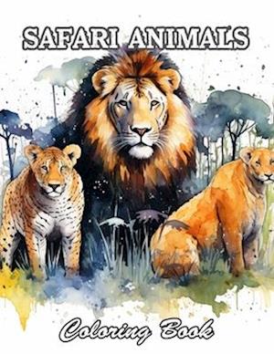 Safari Animals Coloring Book for Adults