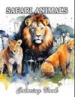 Safari Animals Coloring Book for Adults