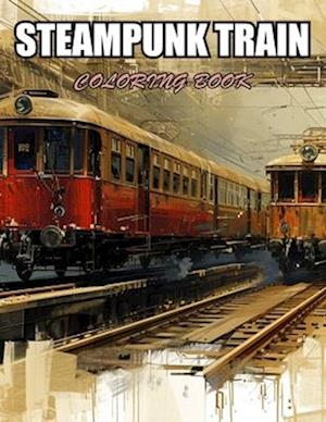 Steampunk Train Coloring Book