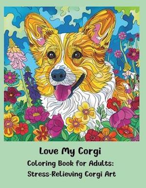 Love My Corgi Coloring Book for Adults