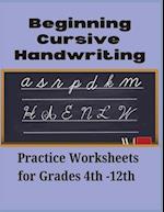 Beginning Cursive Handwriting