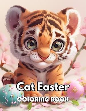 Cat Easter Coloring Book for Kids