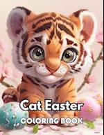 Cat Easter Coloring Book for Kids