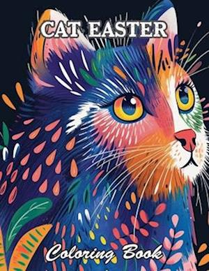 Cat Easter Coloring Book for Kids