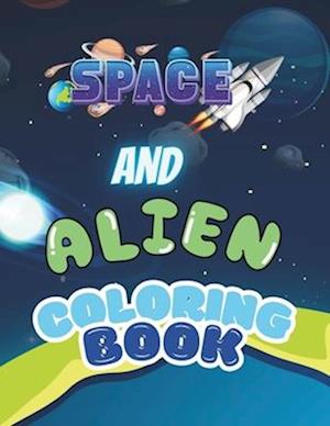 Space and Alien Coloring Book