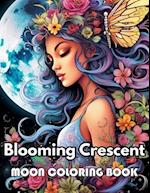 Blooming Crescent Moon Coloring Book