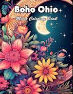 Boho Chic Moon Coloring Book