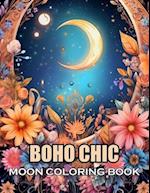 Boho Chic Moon Coloring Book