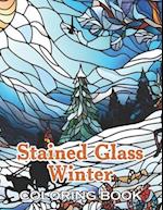 Stained Glass Winter Coloring Book