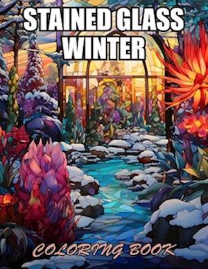 Stained Glass Winter Coloring Book