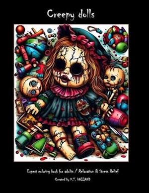 CREEPY DOLLS Adult Coloring Book