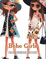 Boho Girls Coloring Book