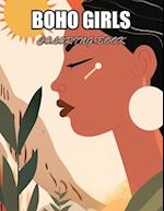 Boho Girls Coloring Book