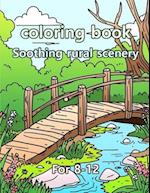 coloring book soothing rural scenery