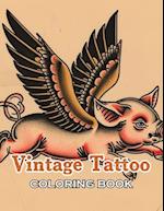 Vintage Tattoo Coloring Book