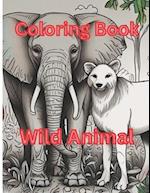 Coloring Book Of Wild Animal