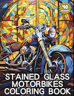 Stained Glass Coloring Book - Motorbikes