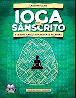 Labirintos de ioga em sânscrito e quebra-cabeças de busca de palavras