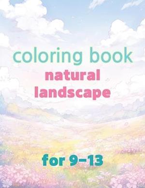 Coloring book natural landscape