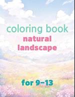 Coloring book natural landscape