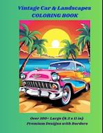 Vintage Car & Landscapes Coloring Book