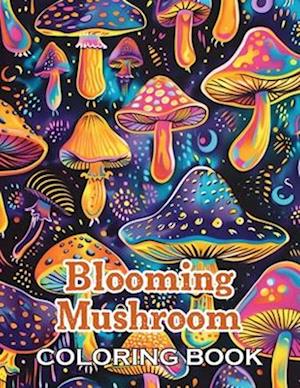 Blooming Mushroom Coloring Book