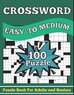 Easy To Medium Crossword Puzzles Book For Adults And Seniors