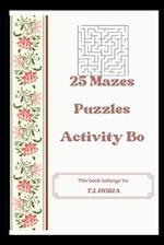 25 Mazes Puzzles Activity Book