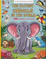 Cute animals coloring book for kids 3-8