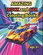 Amazing Truck and Car coloring book