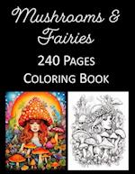 Mushrooms and Fairies Coloring Book