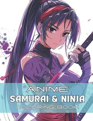 Anime Ninja & Samurai Coloring Book