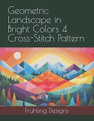 Geometric Landscape in Bright Colors 4 Cross-Stitch Pattern