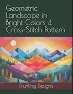 Geometric Landscape in Bright Colors 4 Cross-Stitch Pattern