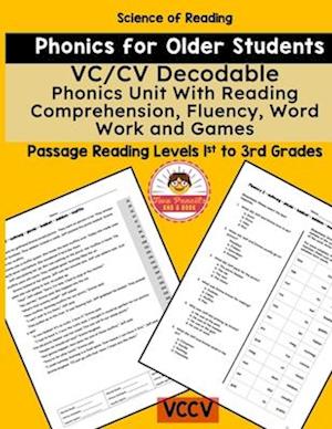 VC/CV Decodable Phonics Unit With Reading Comprehension, Fluency, Word Work and Games