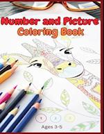 Number and Picture Coloring Book