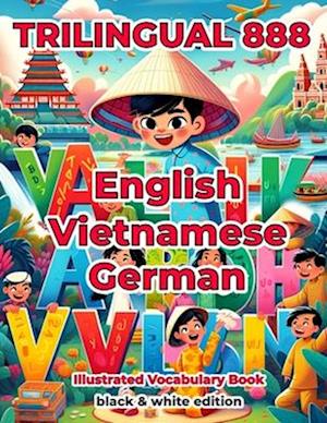 Trilingual 888 English Vietnamese German Illustrated Vocabulary Book